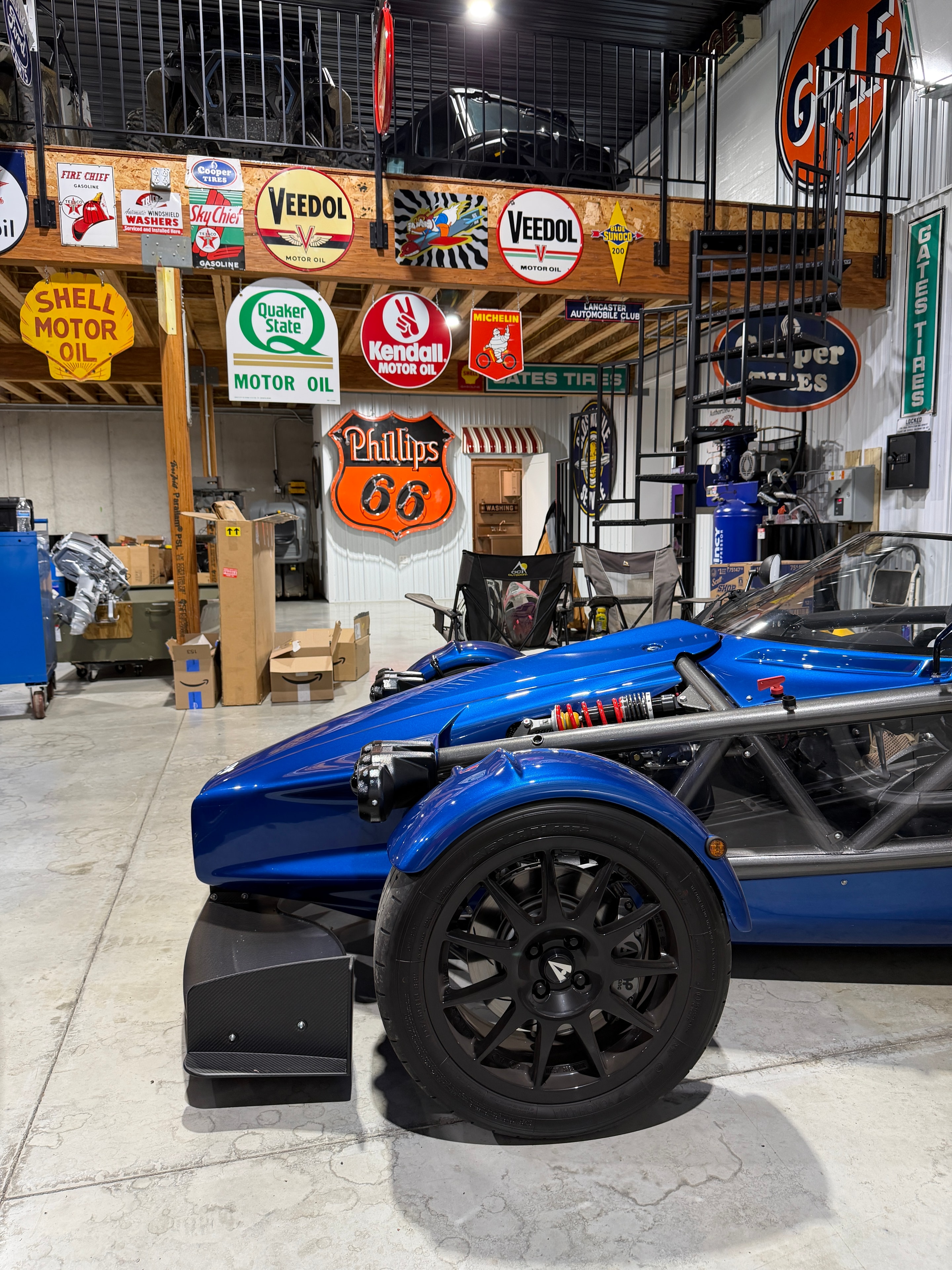 2025 Ariel Atom 4 — front view showing carbon fiber nose and round headlights