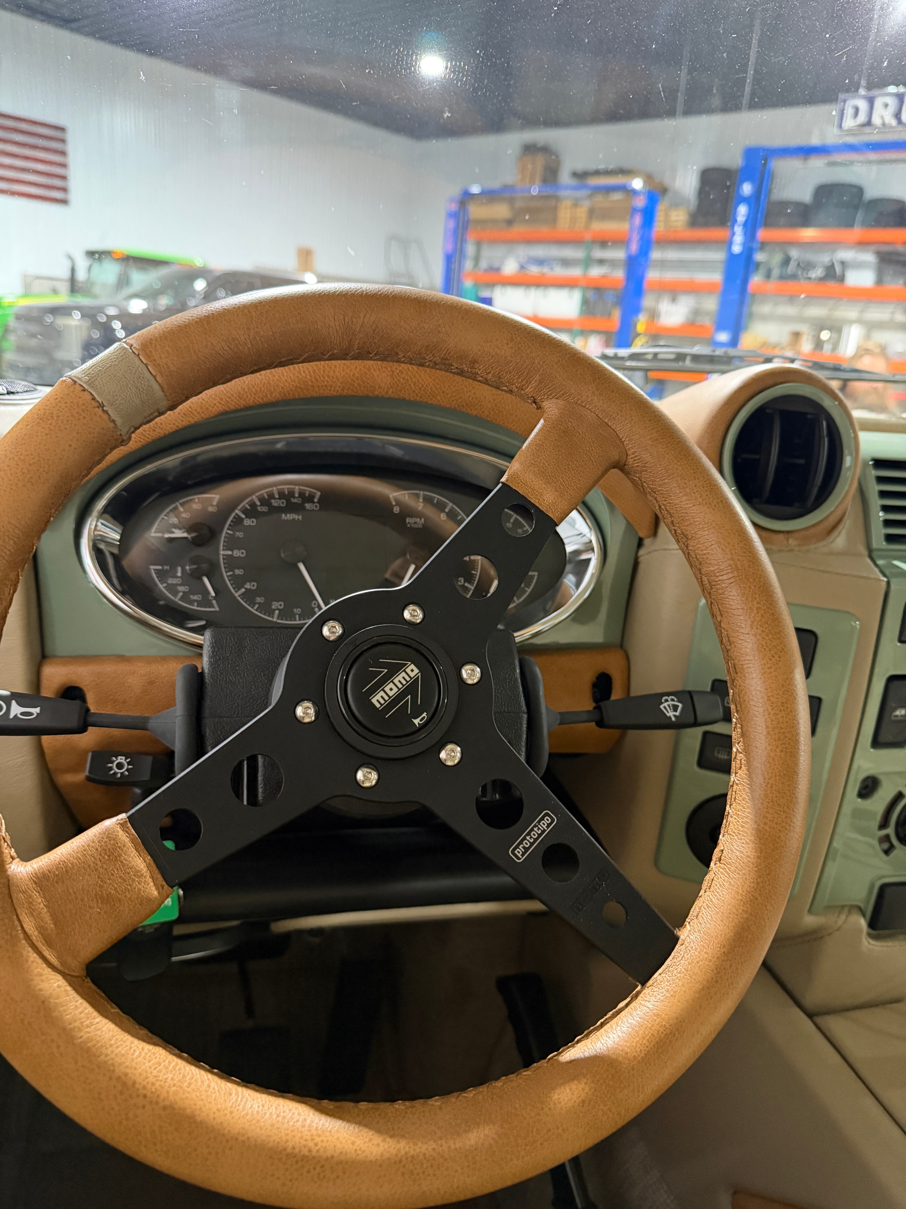 1987 Land Rover Defender 110 — axle and suspension components during rebuild