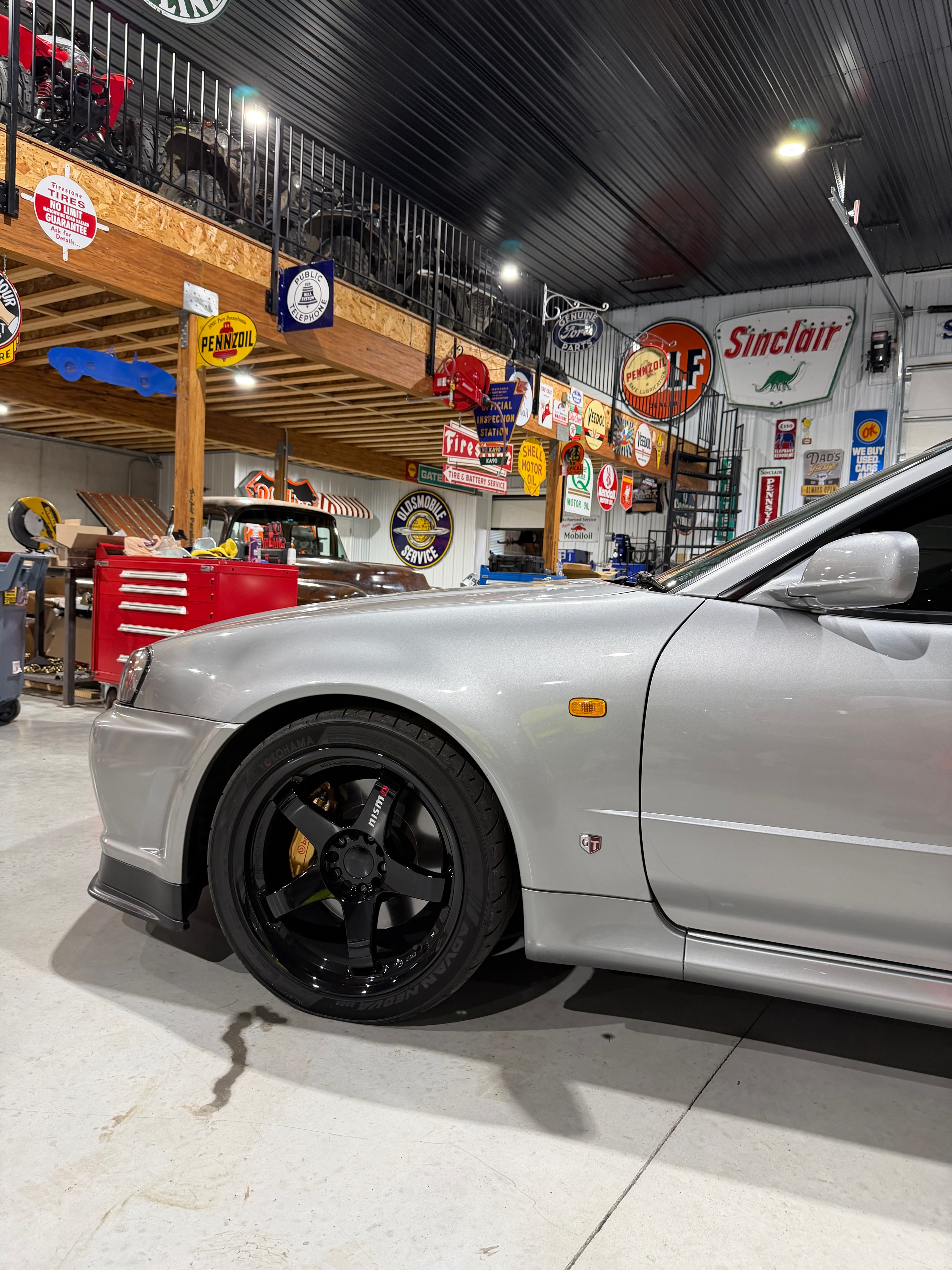 1999 Nissan Skyline GT-R V-Spec R34 — rear view showing V-Spec badge